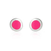 Bright Pink Enamel Studs