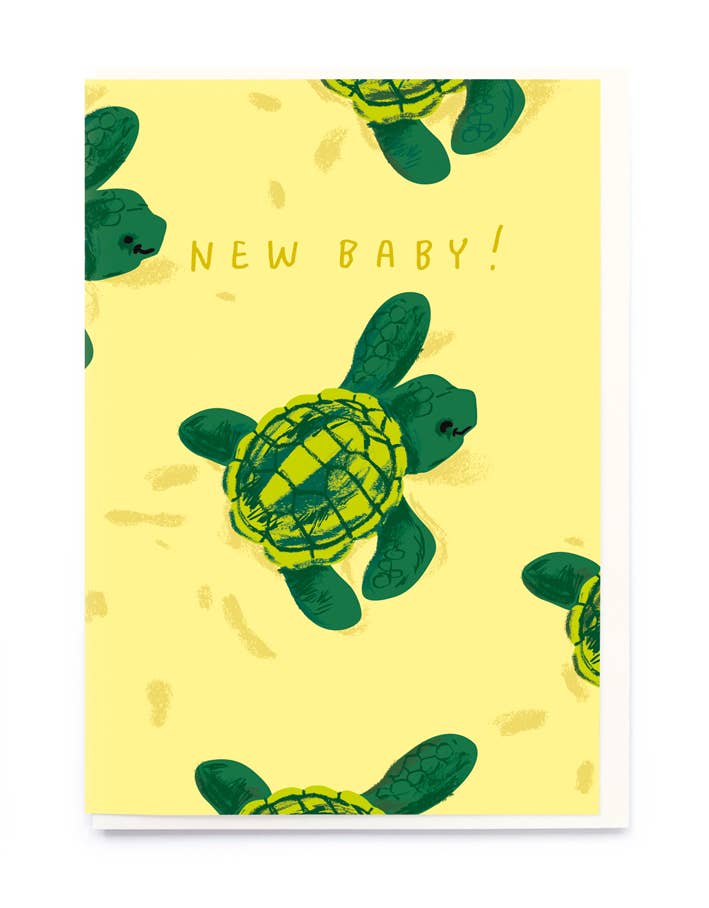 Baby turtles baby card