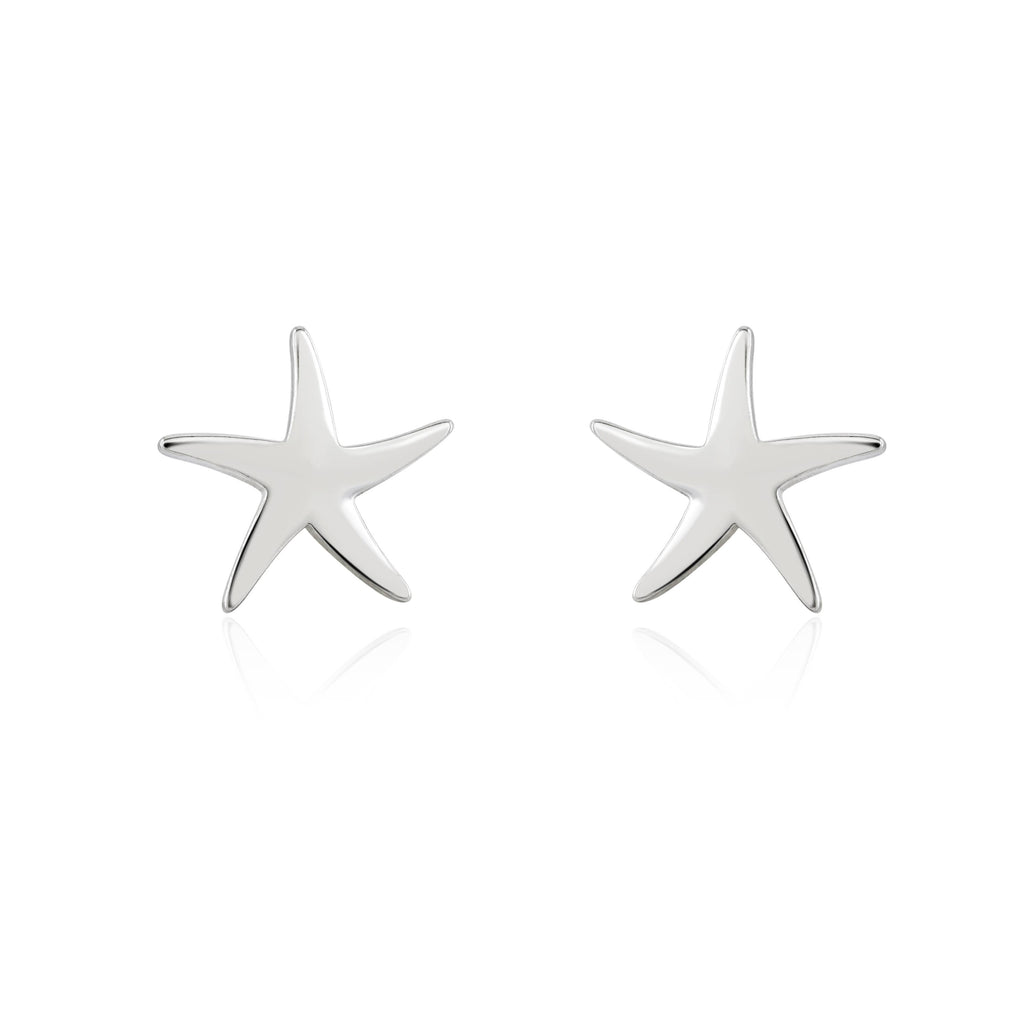 Silver Starfish Earrings