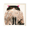 Grumpy Fluffy Cat Greeting Card | Funny Cat Greeting Card