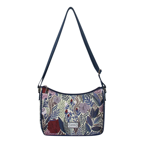 Navy Jacquard Emily Shoulder Bag