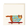 Skateboard Cat Greeting Card | Funny Cat Greeting Card