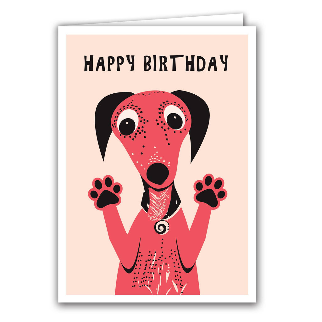 Happy Birthday - 'Paws Up' Design Card
