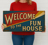 Welcome to the Fun House Retro Carnival Metal Sign Circus
