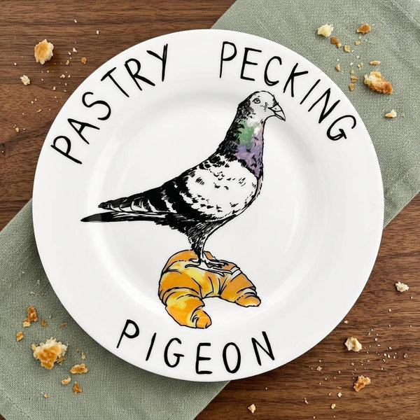'Pastry Pecking Pigeon' Side Plate