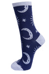 Women's Bamboo Socks - Blue/Silver, Celestial
