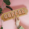 Coffee Mirror Sign Gold