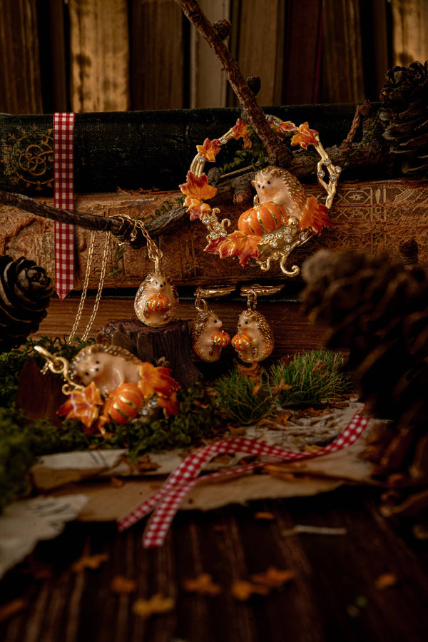 Pumpkin Hedgehog Pendant