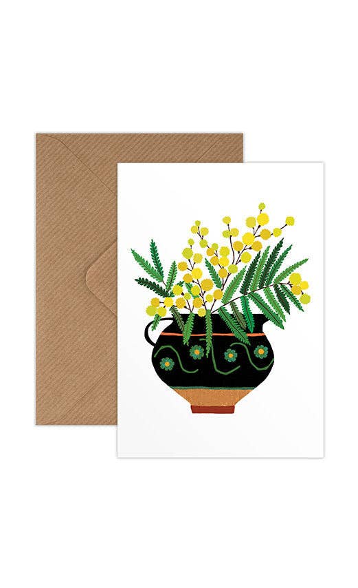Mimosa Jug Greetings Card