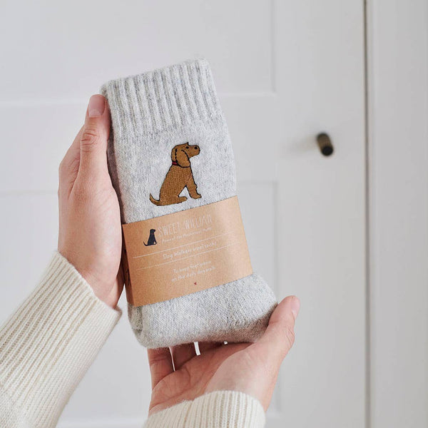 Dog Walking socks -  Cocker Spaniel (Golden)