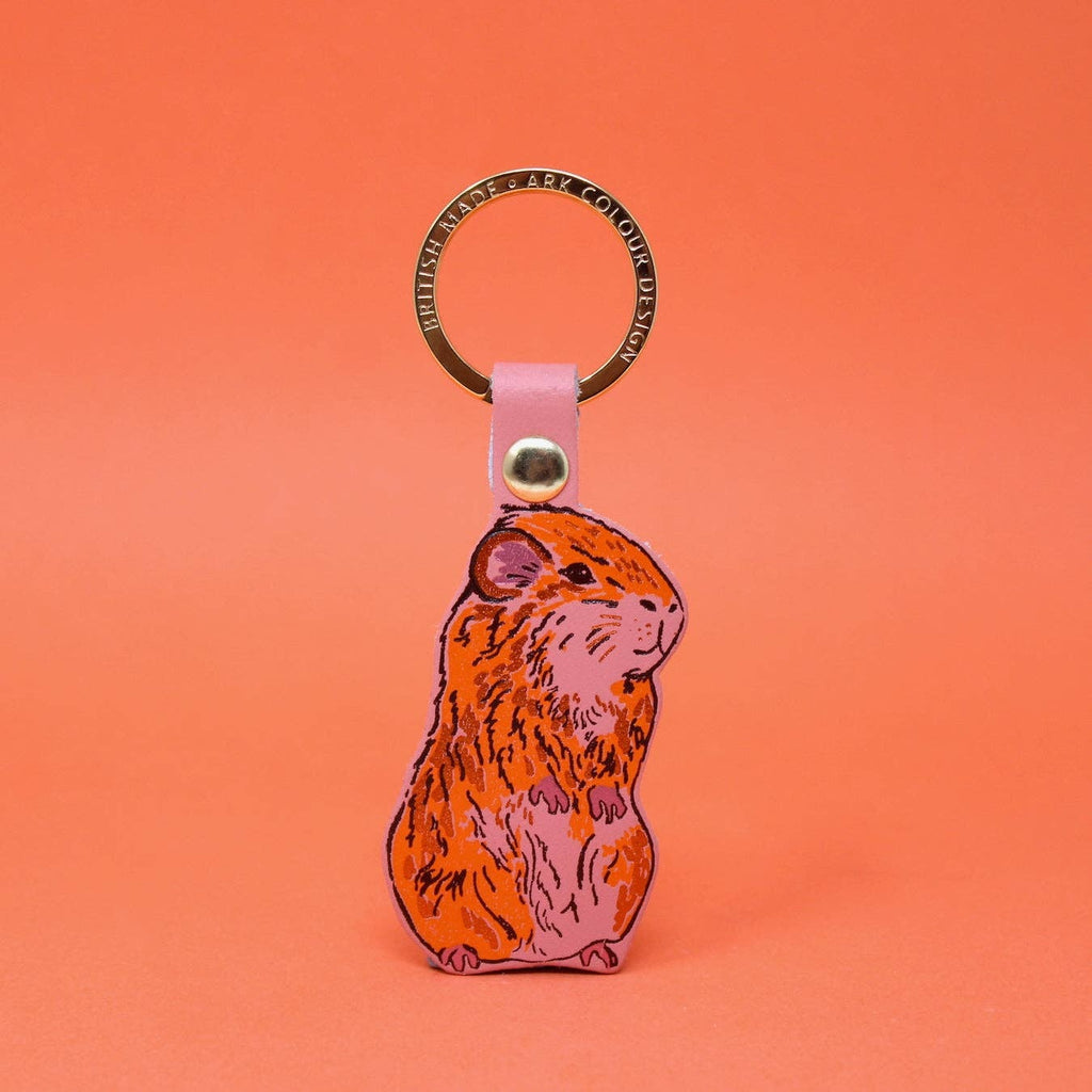 Guinea Pig Keyring Pale Pink