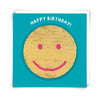 Smiley Greetings Card with Reusable Reversible Sequin Patch