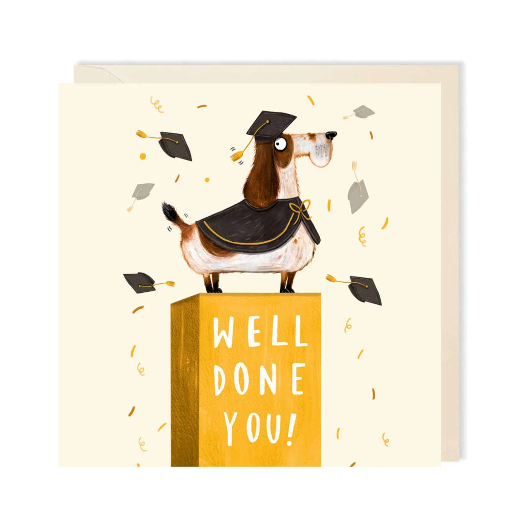 Well Done Graduation Greeting Card | Funny Dog Graduation