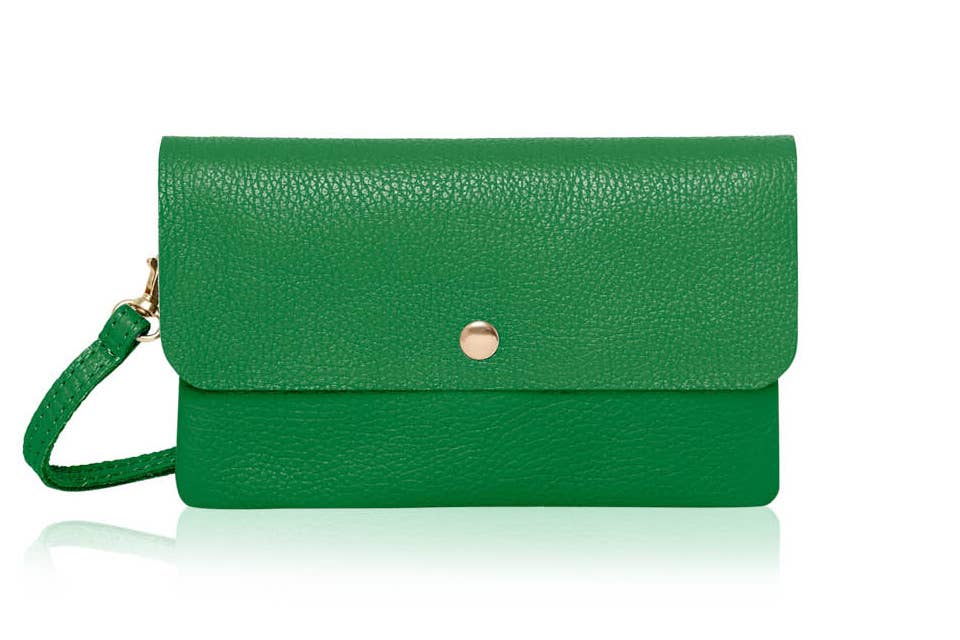 Italian Leather Classic Small Messenger Crossbody Bag