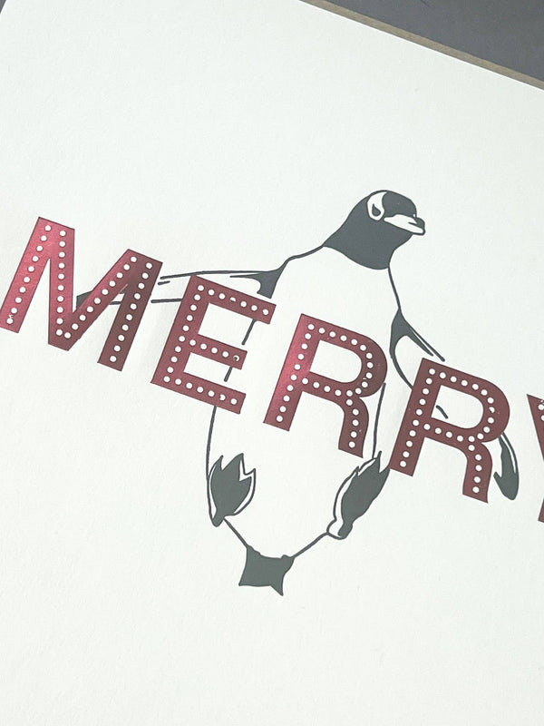 Merry Red Letterpress Card