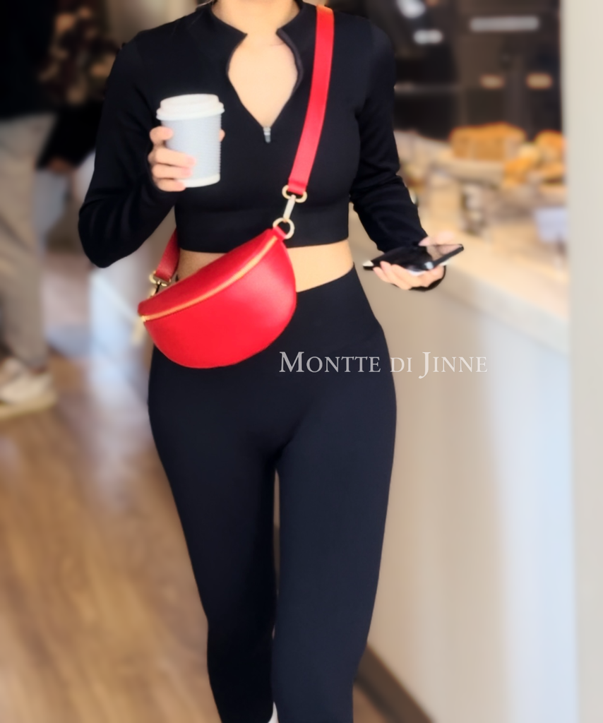 Italian Genuine Leather Crossbody Bum Bag-Small