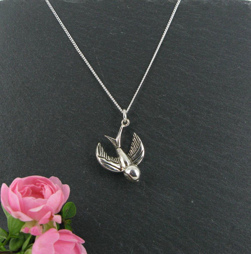 Sterling Silver Swallow Necklace