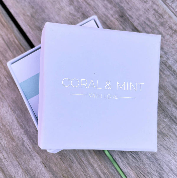 Geo Flower Studs - Petrol Blue Enamel