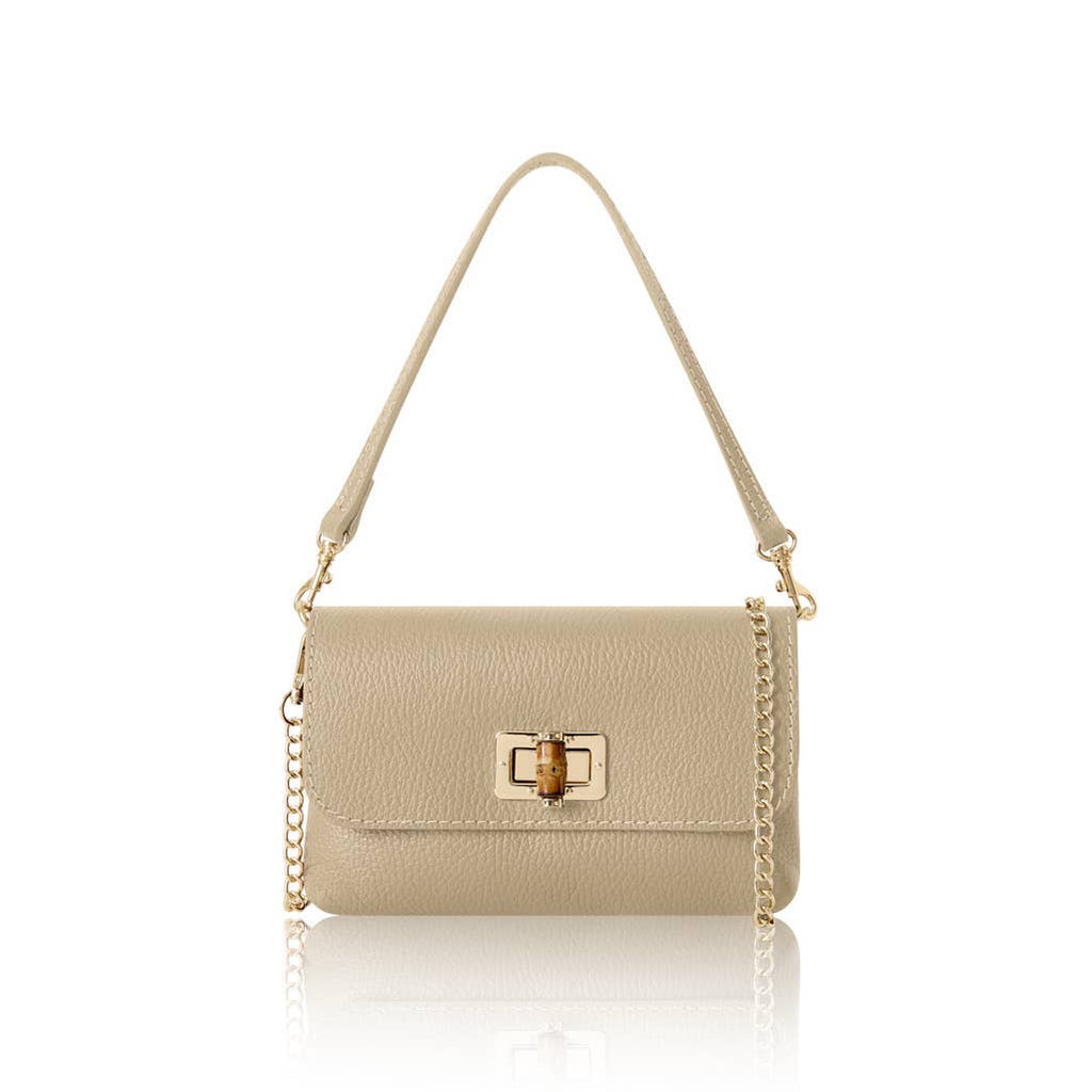 Italian Genuine Leather Small Flap Shoulder Crossbody Bag