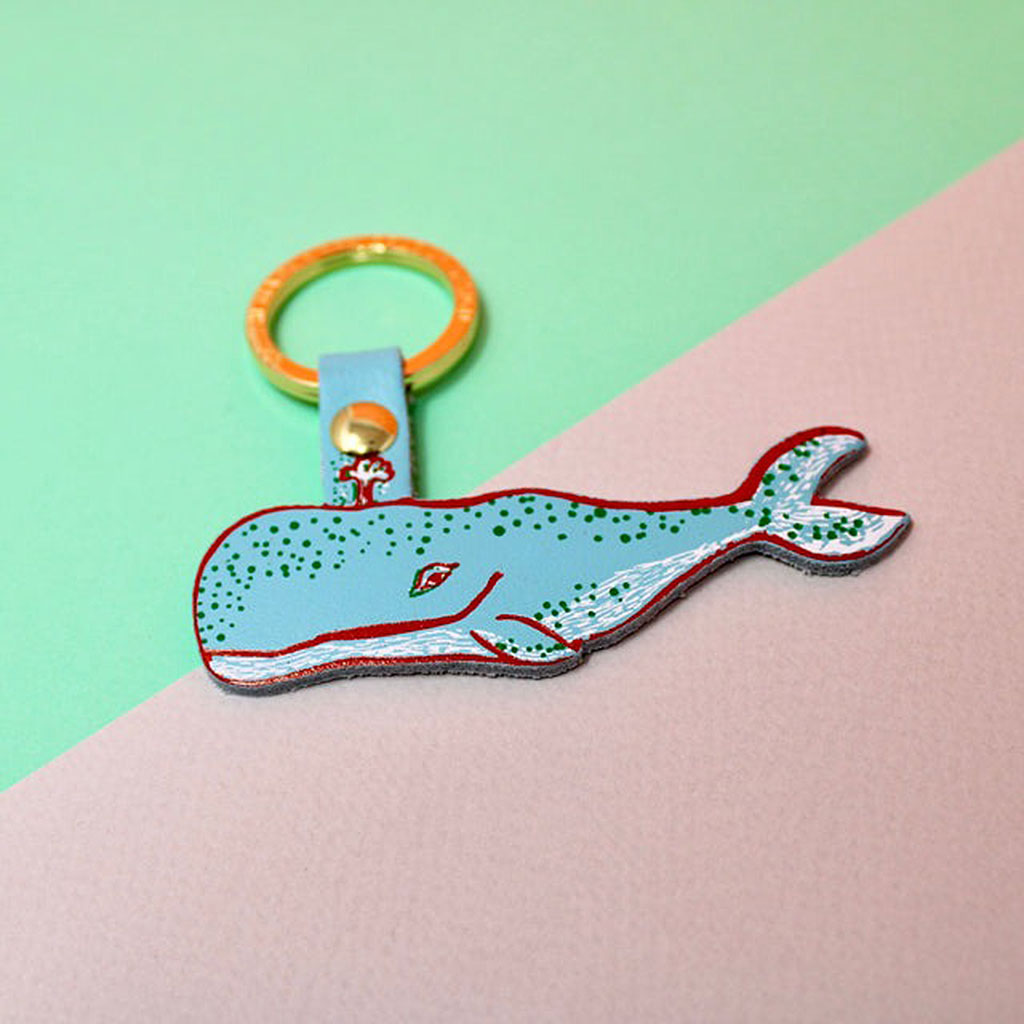 Humpback Whale Key Fob Turquoise