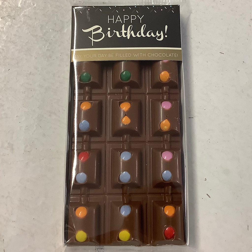 Happy Birthday! - Milk Choc Mini Bean Barrel Bar 100g