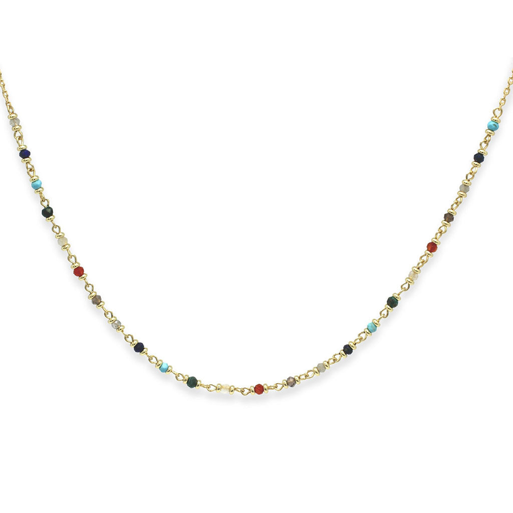 Rheia Chakra Gemstone Gold Necklace