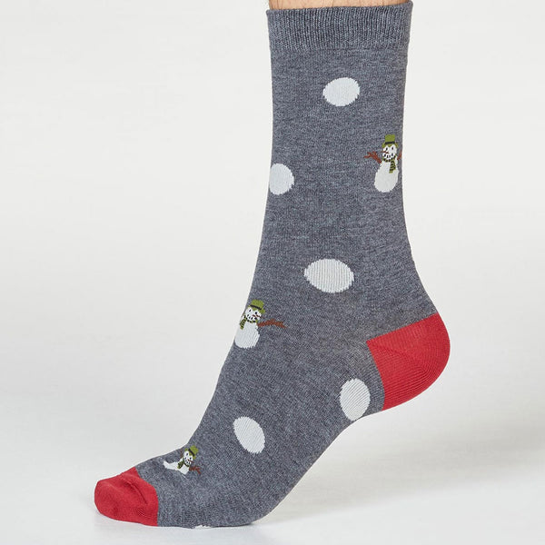 Markus Snowman Socks Grey Marle