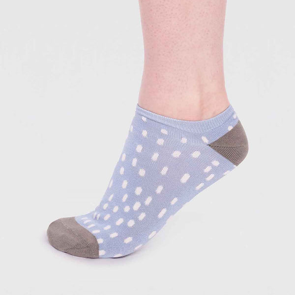 Serena Bamboo Spot Trainer Sock Foam Blue