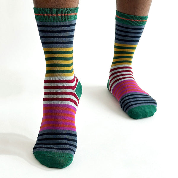 Reid Stripe Bamboo Socks