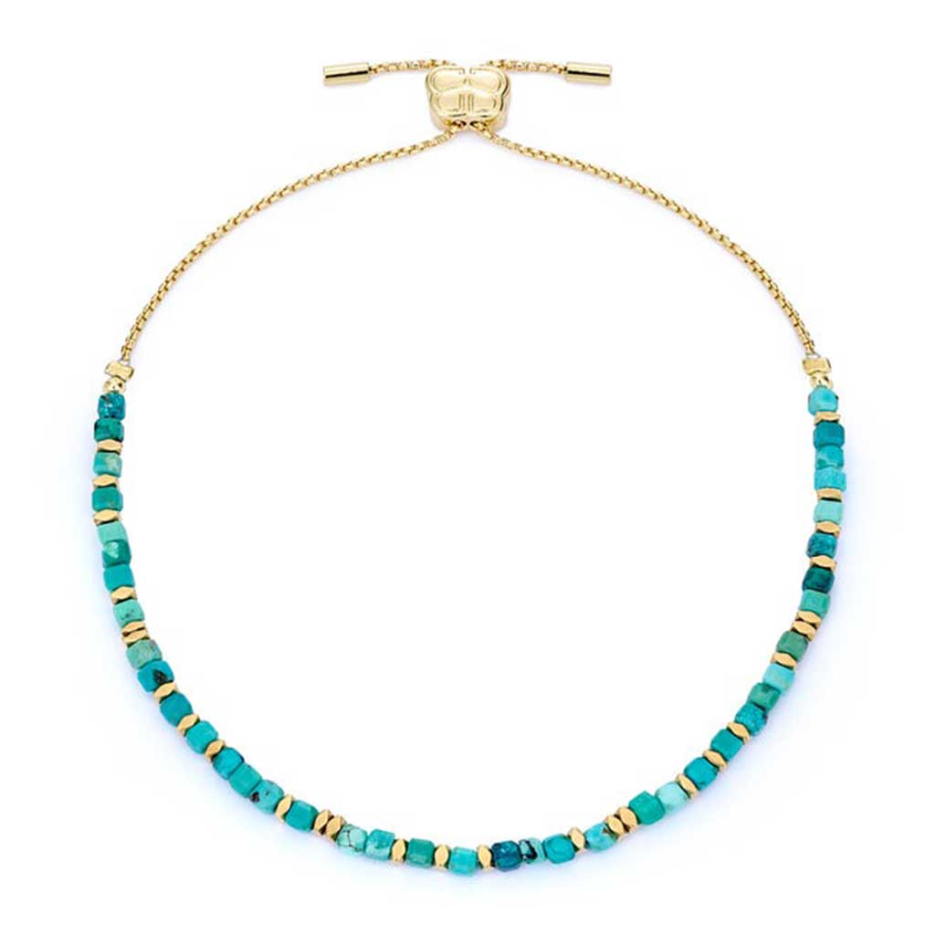 Valentina Turquoise Howlite Gold Bracelet