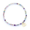 Violet Rainbow Fluorite Gold Bracelet