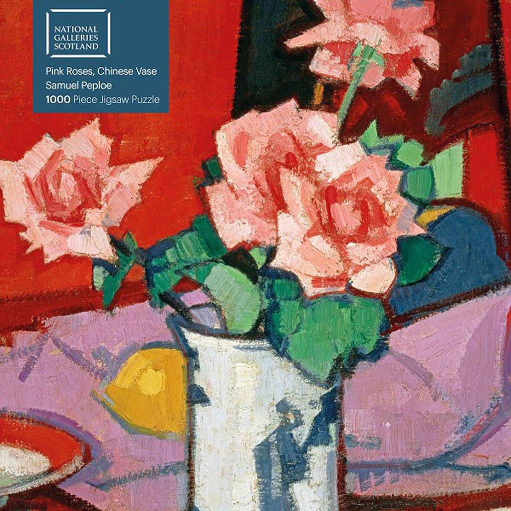 1000 Piece Jigsaw Pink Rose, Chinese Vase - Samuel Peploe - Insideout