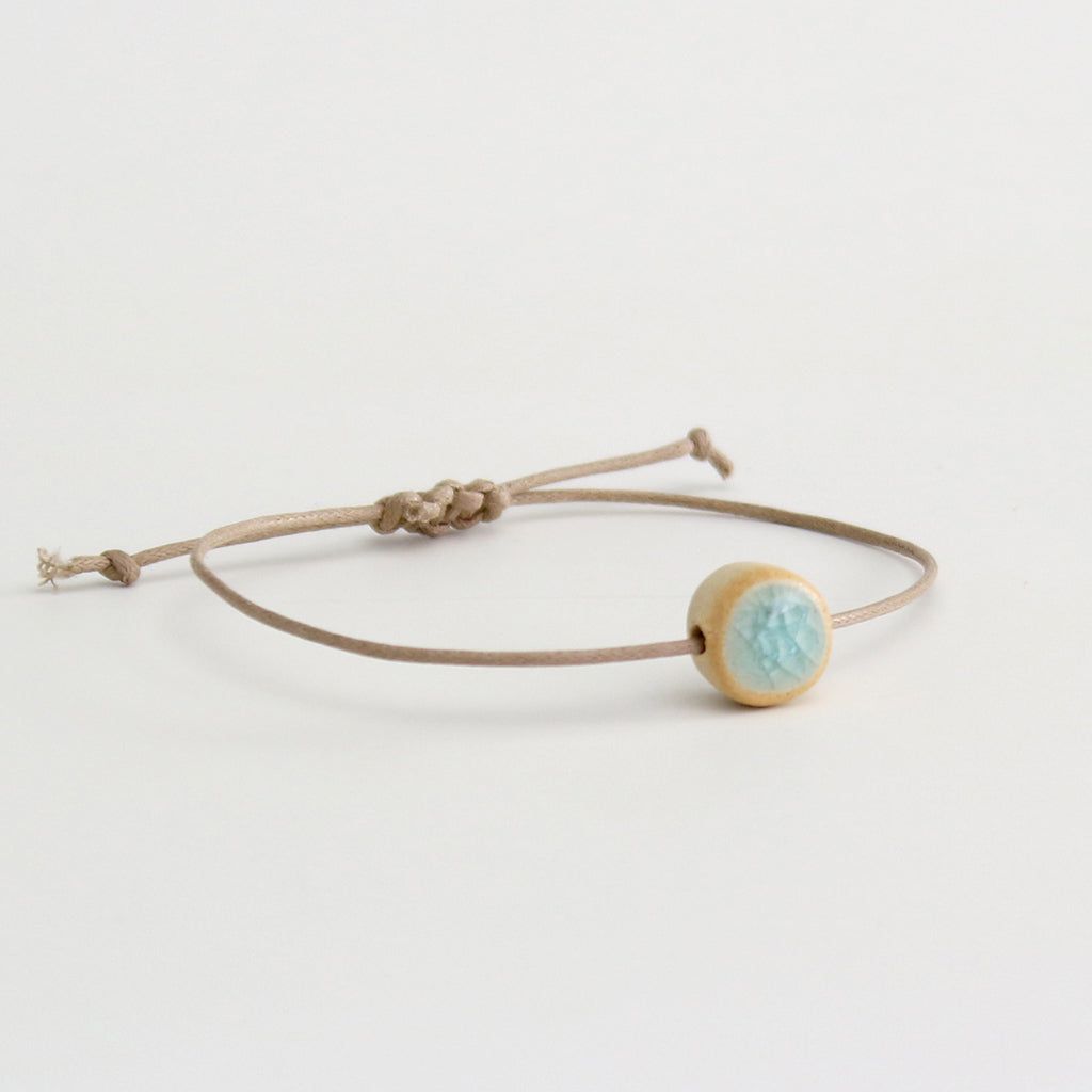 Recycled Gin Bottle Aqua Bracelet