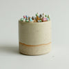 Pot Match Striker avec allumettes en pierre jaune clair par Habulous Ceramics