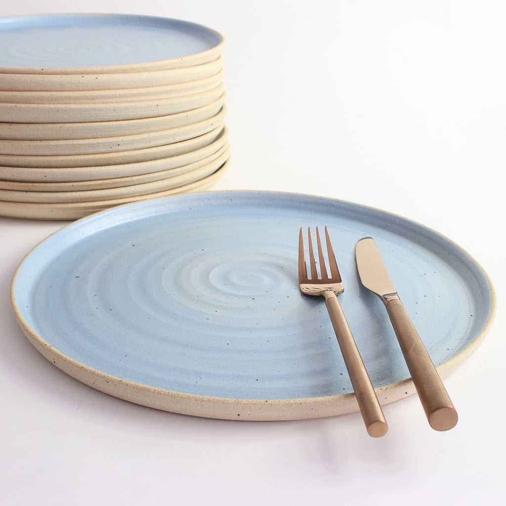 Cornflower Blue Dinner Plate Stone - Habulous