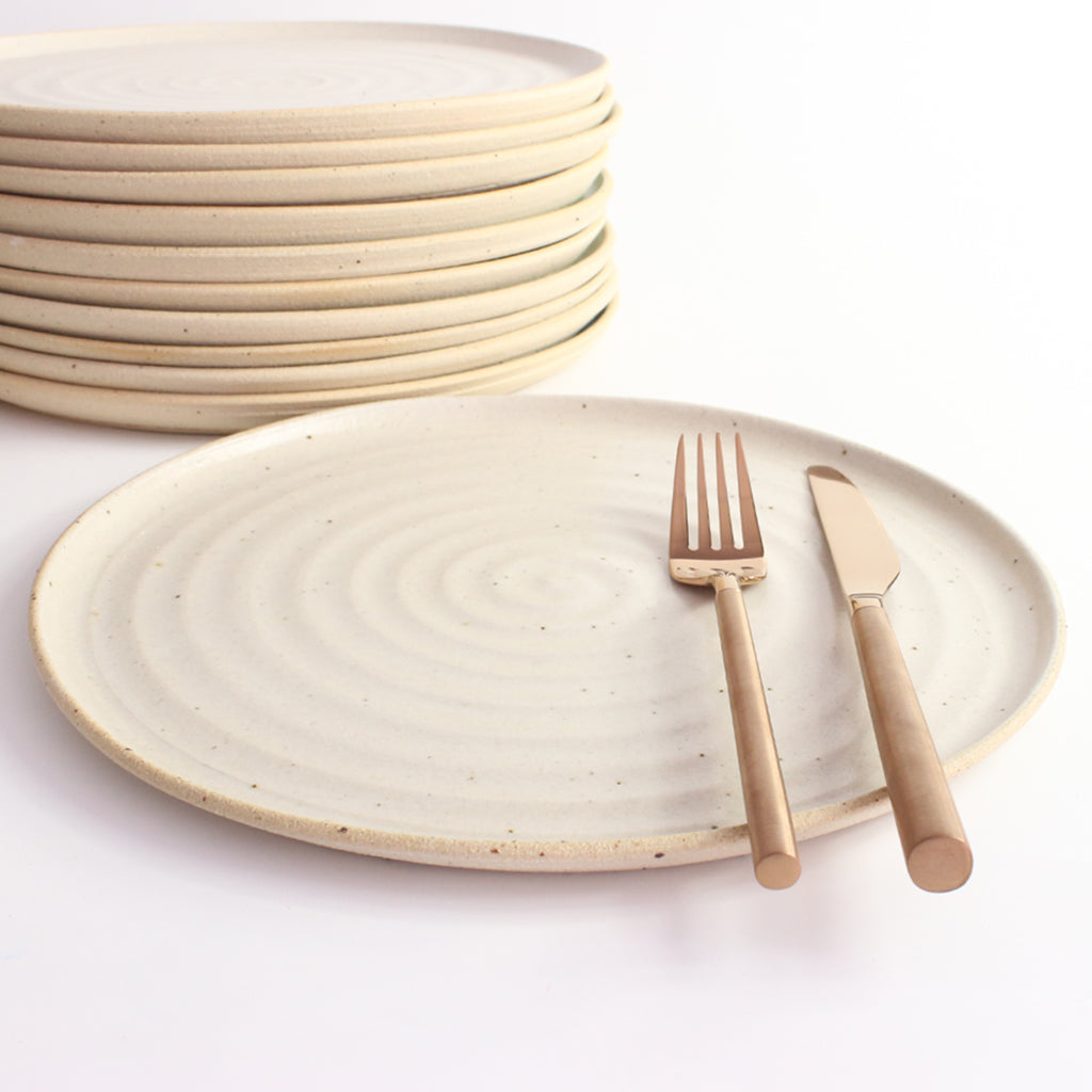 Off-White Dinner Plate Stone - Habulous