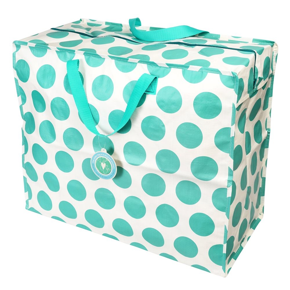 Turquoise On White Spotlight Jumbo Storage