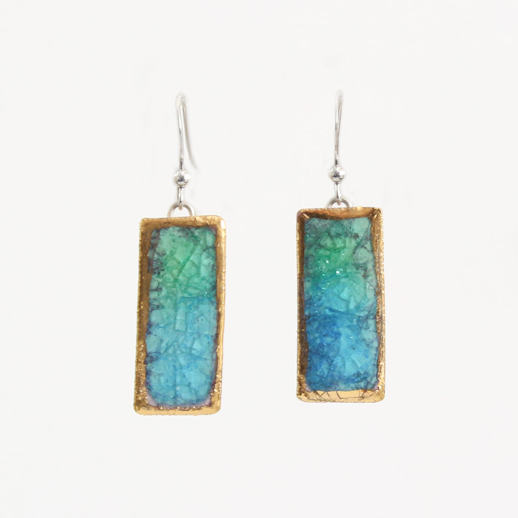 Emerald Turquoise Lagoon Drop Earrings - Habulous