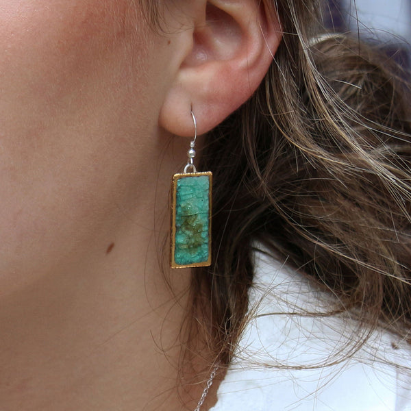 Emerald Reef Drop Earrings By Habulous