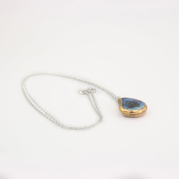 Blue Reef Teardrop Sterling Silver Pendant By Habulous