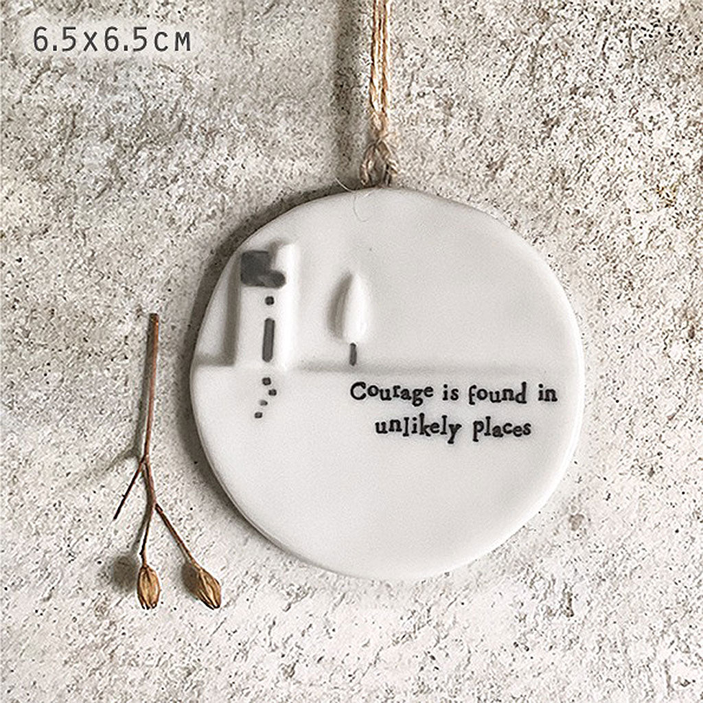 Porcelain Hanging Moon Courage is Found