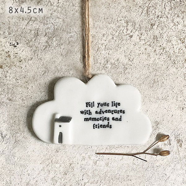 Porcelain Hanging Cloud Fill Your Life