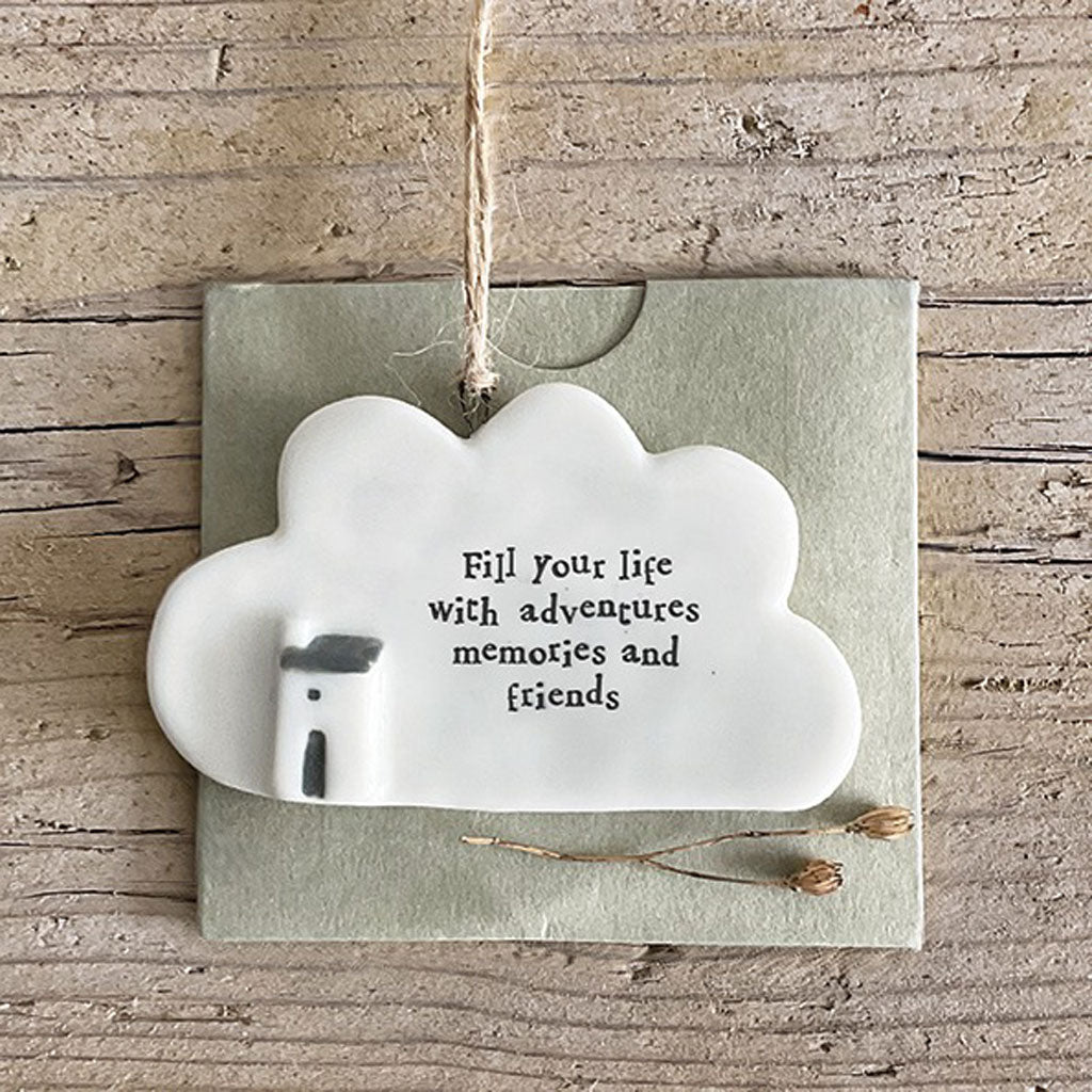 Porcelain Hanging Cloud Fill Your Life