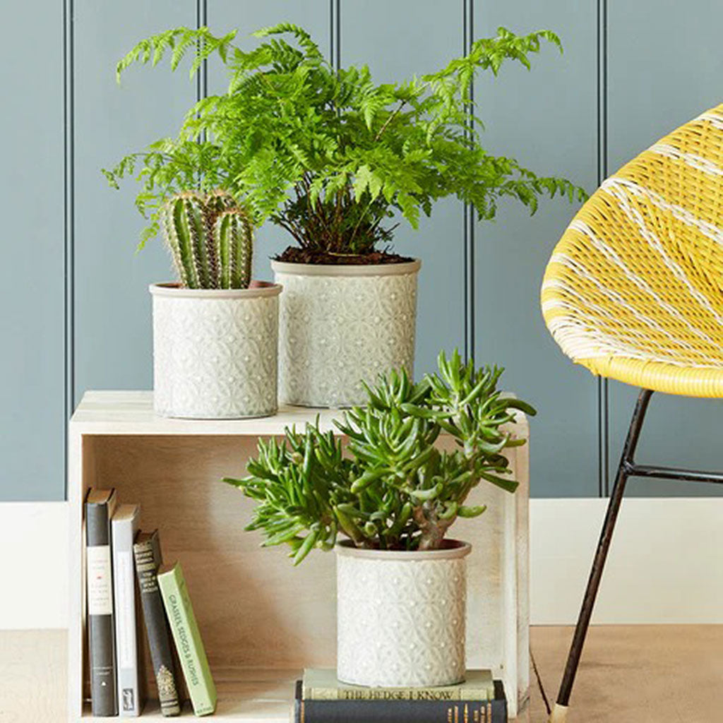 Porto Grey Glazed Pot Small