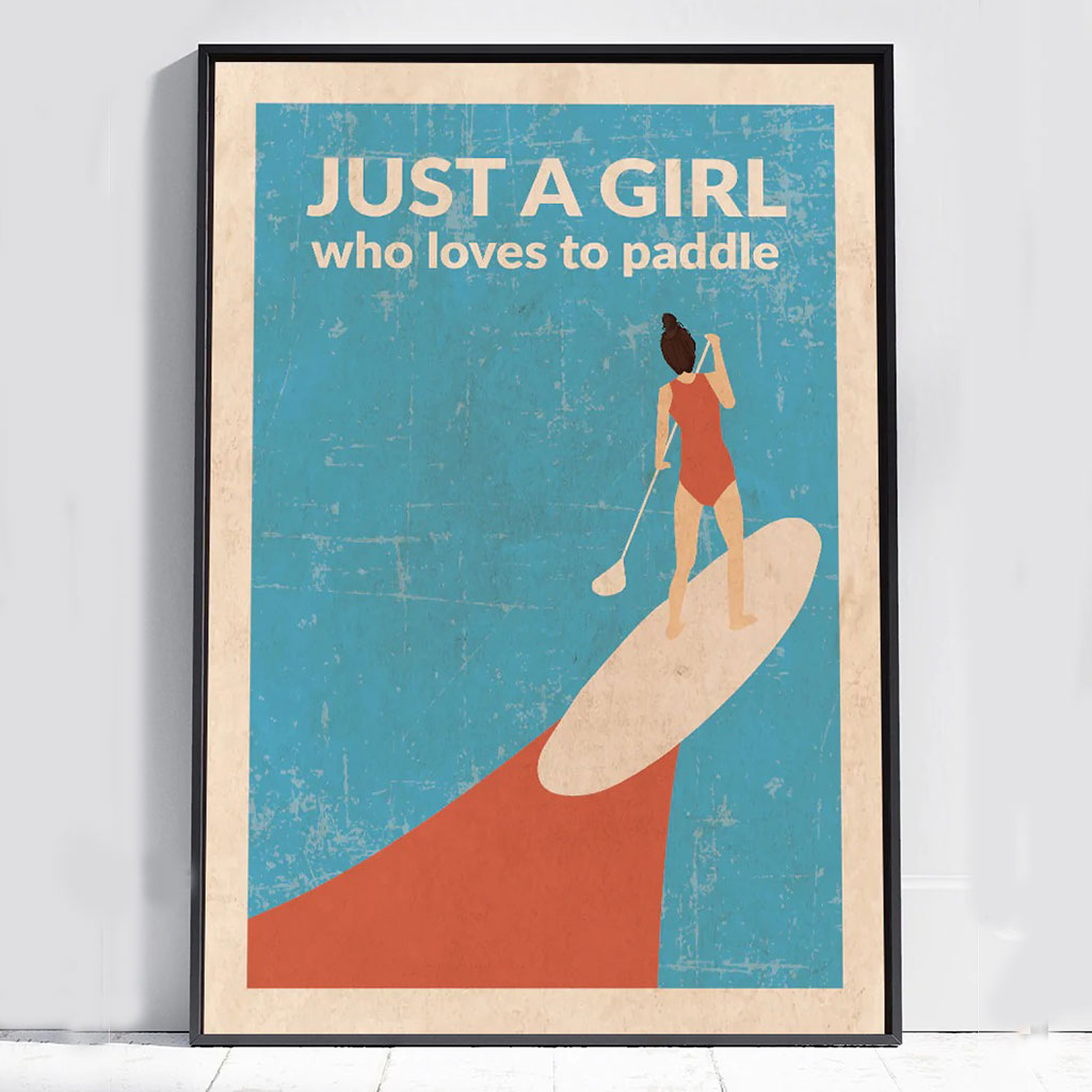 Just A Girl Who Loves To Paddle (Brunette) Print A3
