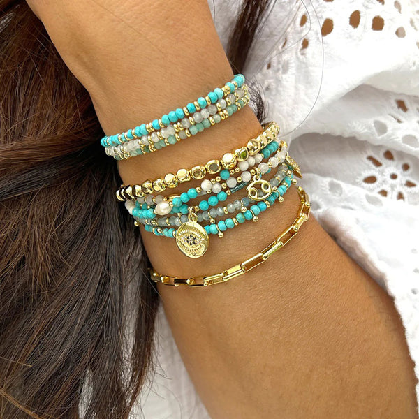 Harmony Turquoise Gold Bracelet