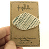 Abstract Gold Lustre Detail Ceramic Brooch - Insideout