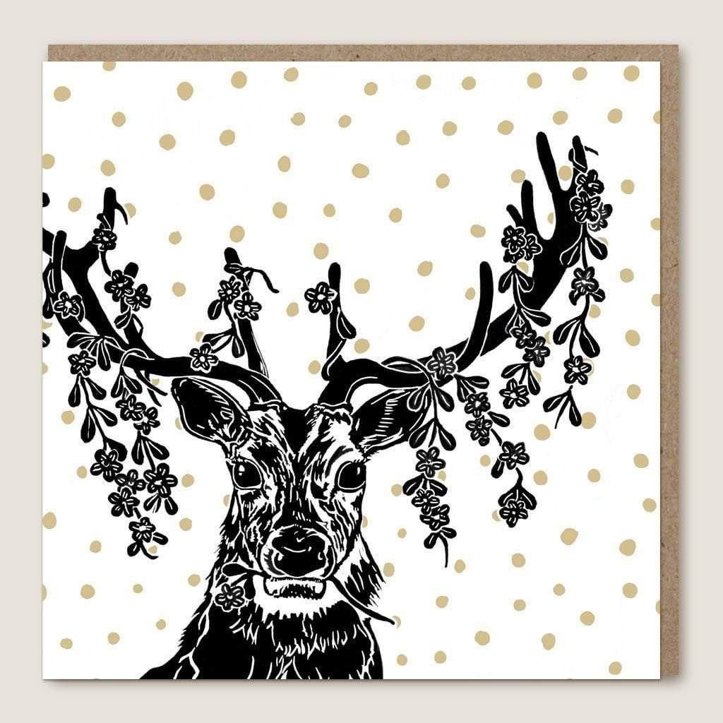ACU23 Stag Leaves Card - Insideout