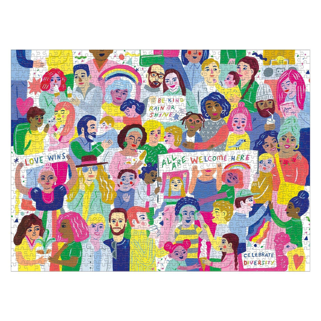 Puzzle Celebrate Everything 1000 Pezzi - Scatola Quadrata, Dimensioni Puzzle 68.6x50.8 Cm, Collage Di Messaggi Festivi - 3