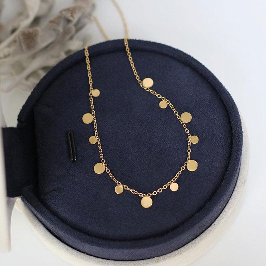 Alternating Circle Necklace In Gold - Insideout